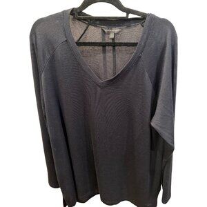 Banana Republic Black V-Neck Long Sleeve Top – XXL